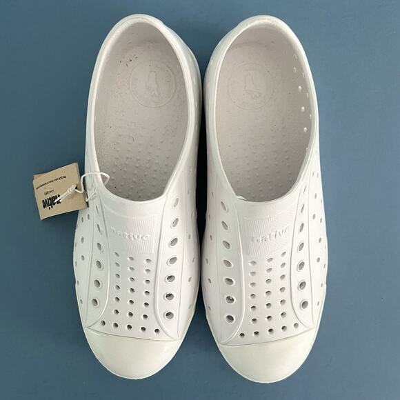 Native Jefferson Shell White Slip-On EVA Unisex Sneakers - Picture 8 of 11